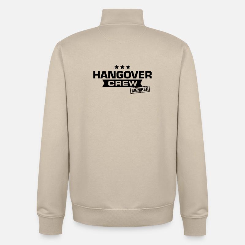 hangover crew junggesellenabschied - Unisex Organic Zip Sweatshirt von Stanley/Stella - Cremebeige