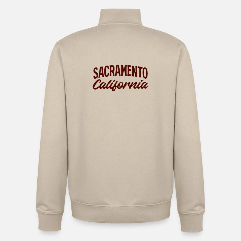 Sacramento Script California Tee - Unisex Organic Zip Sweatshirt von Stanley/Stella - Cremebeige