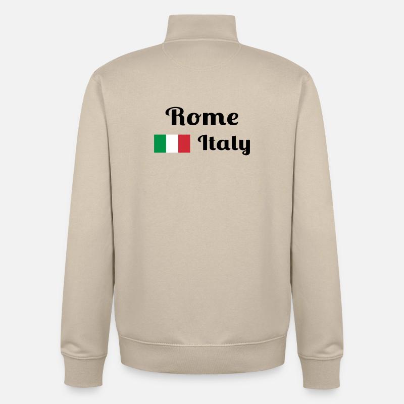 Rom, Italien - Stilvolle Drucke - Unisex Organic Zip Sweatshirt von Stanley/Stella - Cremebeige