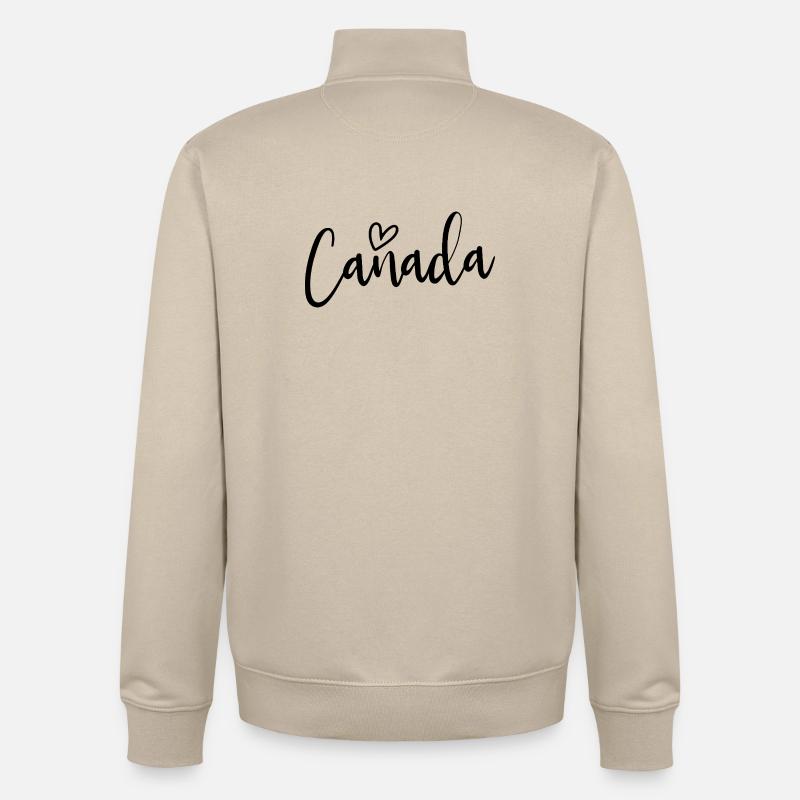 Canada Heart Women’s Love Canada - Sweat zippé unisexe en coton bio Stanley/Stella - beige crème
