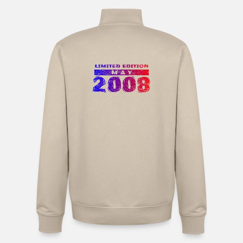 18e anniversaire Édition Limitée 05/2008 - Sweat zippé unisexe en coton bio Stanley/Stella - beige crème