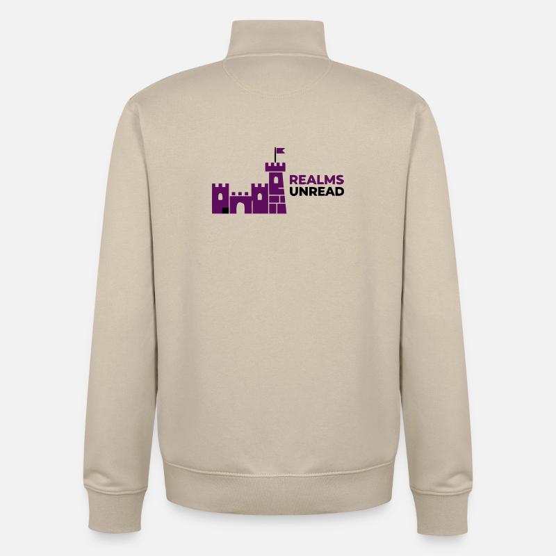 Château Royaumes Château Non Lus - Sweat zippé unisexe en coton bio Stanley/Stella - beige crème