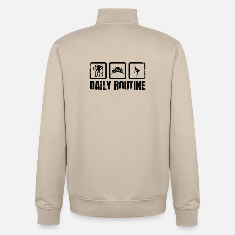 Routine quotidienne du danseur de ballet - Sweat zippé unisexe en coton bio Stanley/Stella - beige crème