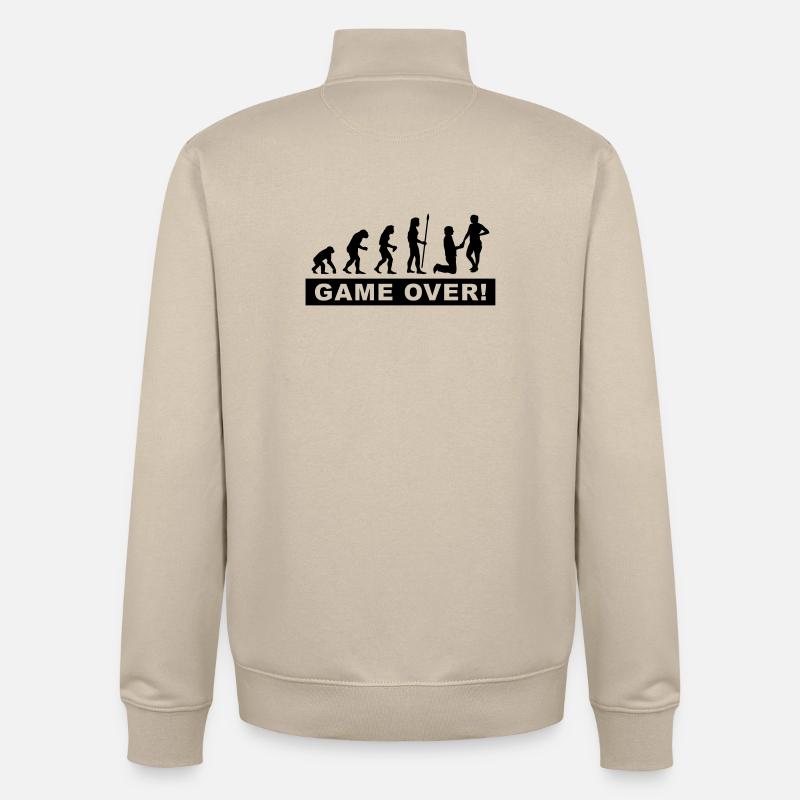 evolution_wedding - Sweat zippé unisexe en coton bio Stanley/Stella - beige crème