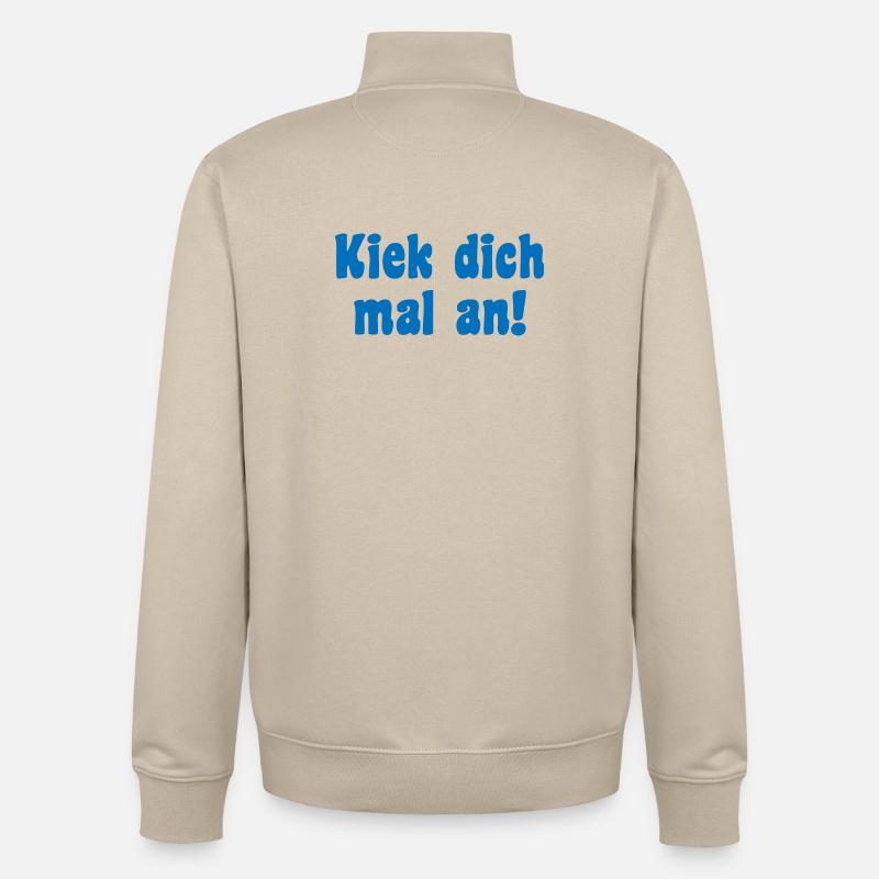 Modell Spruch Berliner - Unisex Organic Zip Sweatshirt von Stanley/Stella - Cremebeige