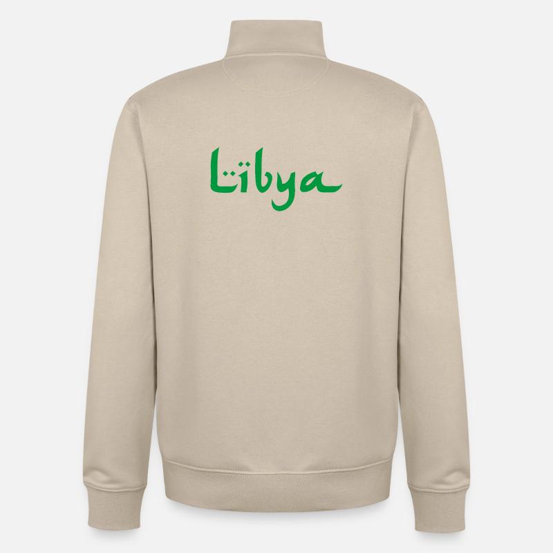 Libye Libyen - Sweat zippé unisexe en coton bio Stanley/Stella - beige crème