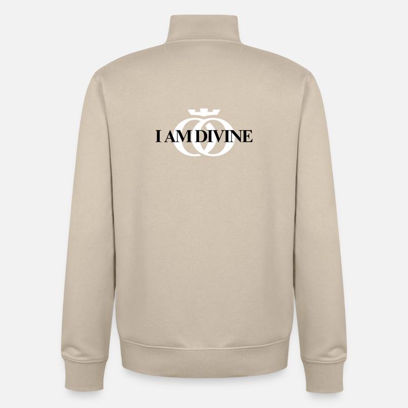 Ich bin göttlich. Oppoline Kollektion - Unisex Organic Zip Sweatshirt von Stanley/Stella - Cremebeige