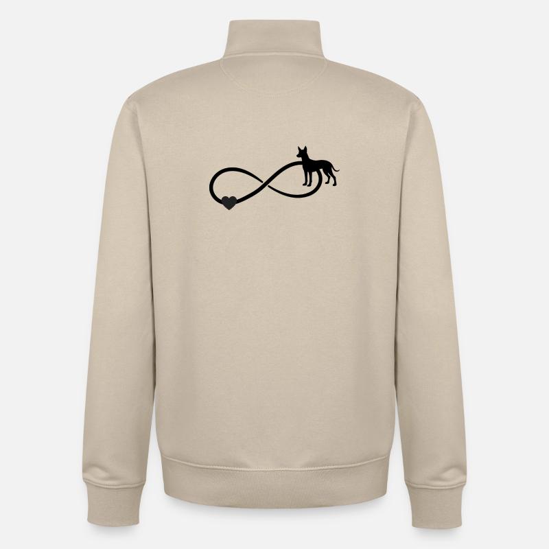 Xoloitzcuintle Unendlichkeit  - Unisex Organic Zip Sweatshirt von Stanley/Stella - Cremebeige
