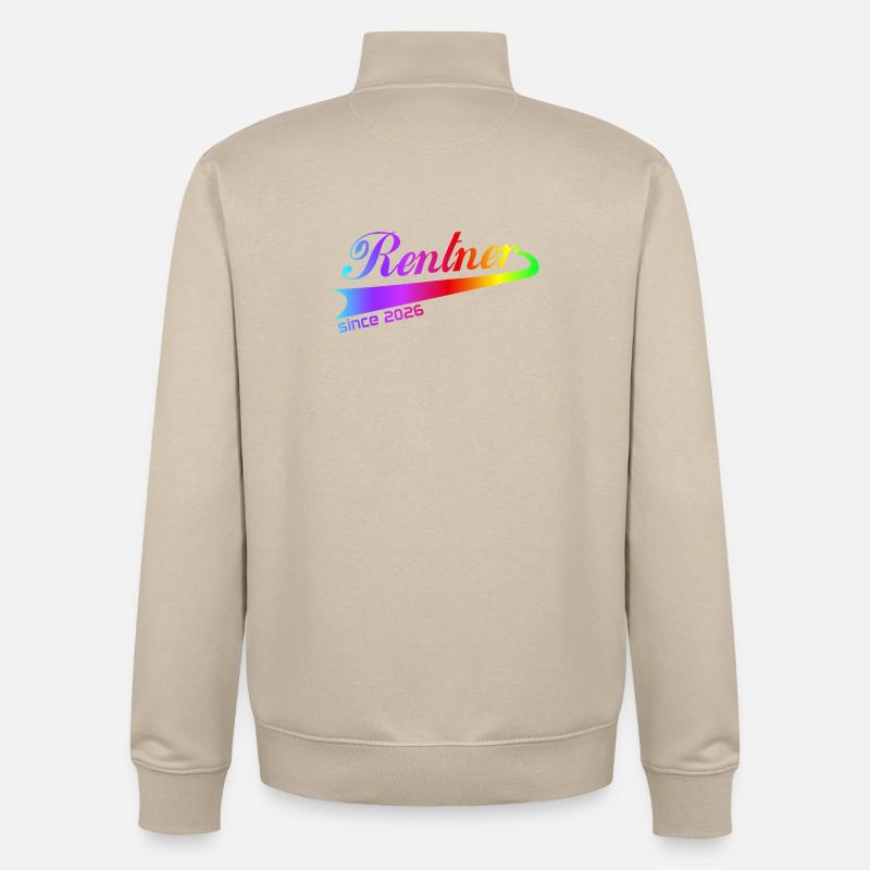 Rentner 2026 Ruhestand Rentner Pullover, Kappe - Unisex Organic Zip Sweatshirt von Stanley/Stella - Cremebeige