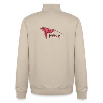  Stachelrochen  - Unisex Organic Zip Sweatshirt von Stanley/Stella - Cremebeige - Hinten - AI Model Male 185 dark (185cm)