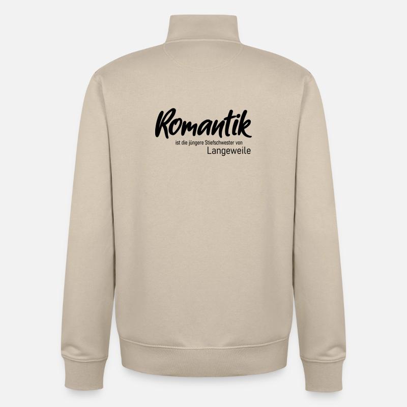 Romantisme - Sweat zippé unisexe en coton bio Stanley/Stella - beige crème