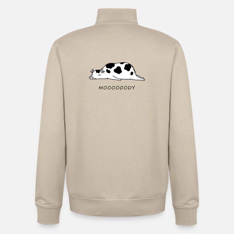 Vache - Sweat zippé unisexe en coton bio Stanley/Stella - beige crème