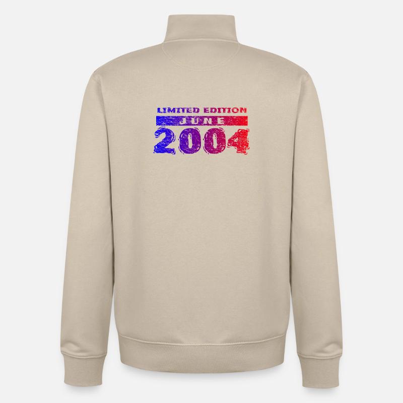 22e anniversaire Édition Limitée 06/2004 - Sweat zippé unisexe en coton bio Stanley/Stella - beige crème