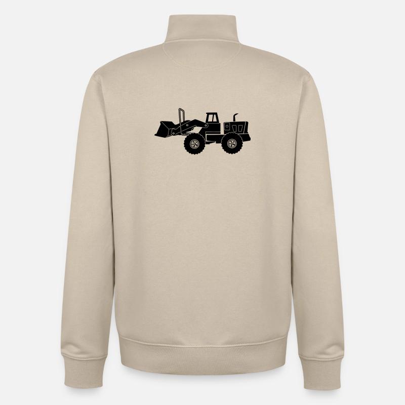 Transparenter Bulldozer - Unisex Organic Zip Sweatshirt von Stanley/Stella - Cremebeige