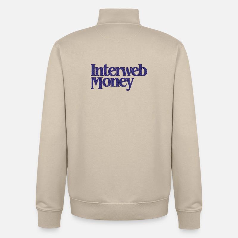 InterwebMoney - Sweat zippé unisexe en coton bio Stanley/Stella - beige crème