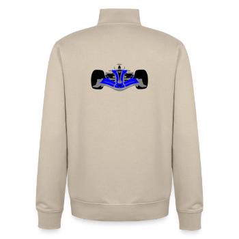 bolid - Unisex Organic Zip Sweatshirt by Stanley/Stella - desert dust - Back - AI Model Male 185 dark (185cm)