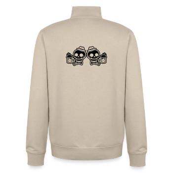 Équipe Skeleton Beer Bachelors - Sweat zippé unisexe en coton bio Stanley/Stella - beige crème - Dos - AI Model Male 185 dark (185cm)