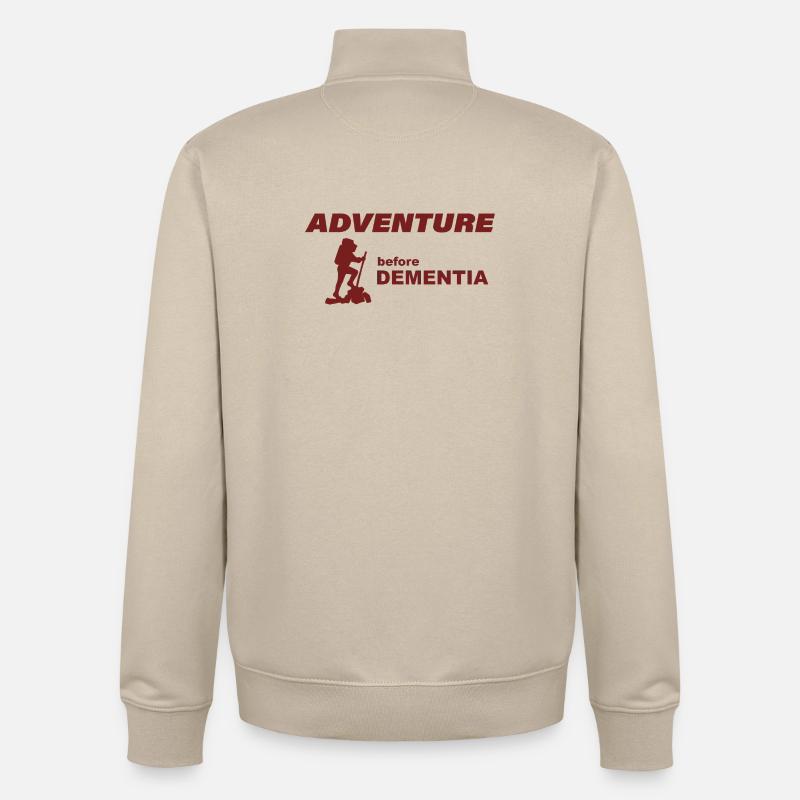 AVENTURE D’ESCALADE - Sweat zippé unisexe en coton bio Stanley/Stella - beige crème