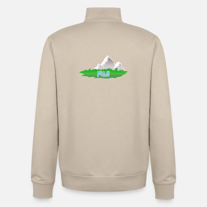 Fuji as a mountain - Unisex Organic Zip Sweatshirt by Stanley/Stella - desert dust