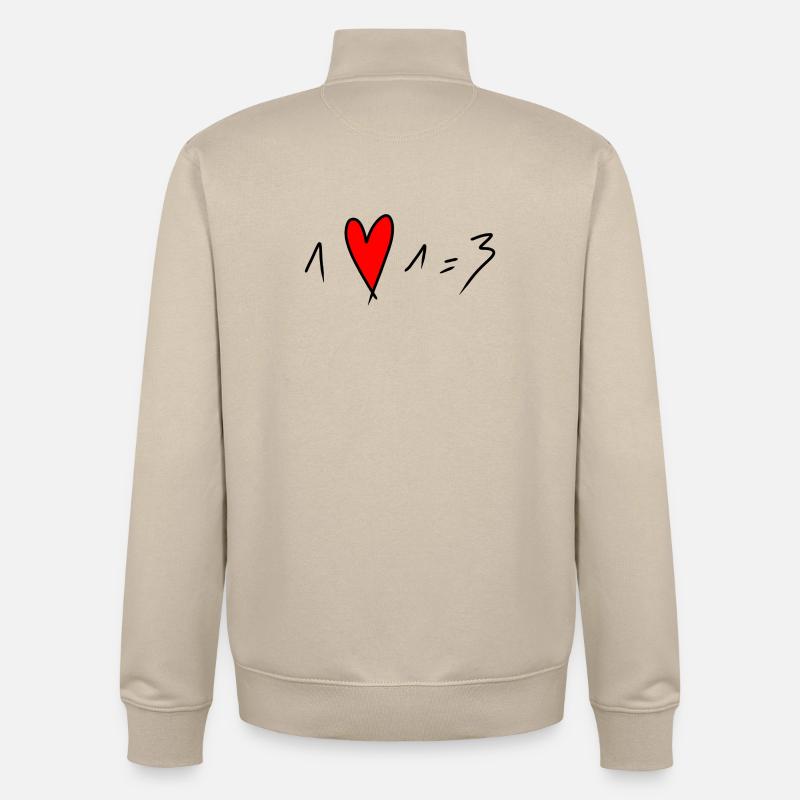 Annonce de grossesse  - Sweat zippé unisexe en coton bio Stanley/Stella - beige crème