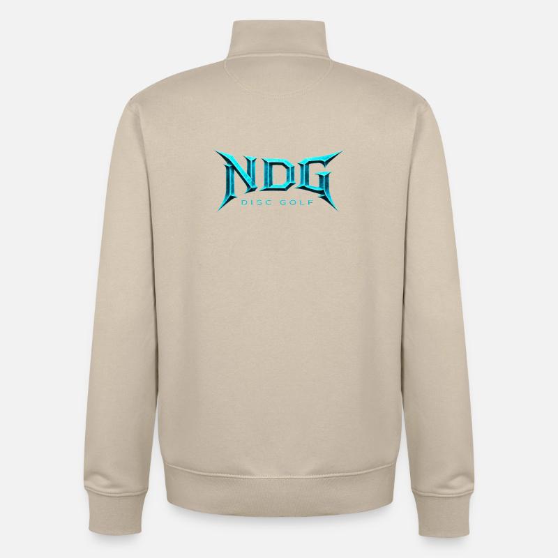 NDG Disc Golf Eislogo-Licht - Unisex Organic Zip Sweatshirt von Stanley/Stella - Cremebeige