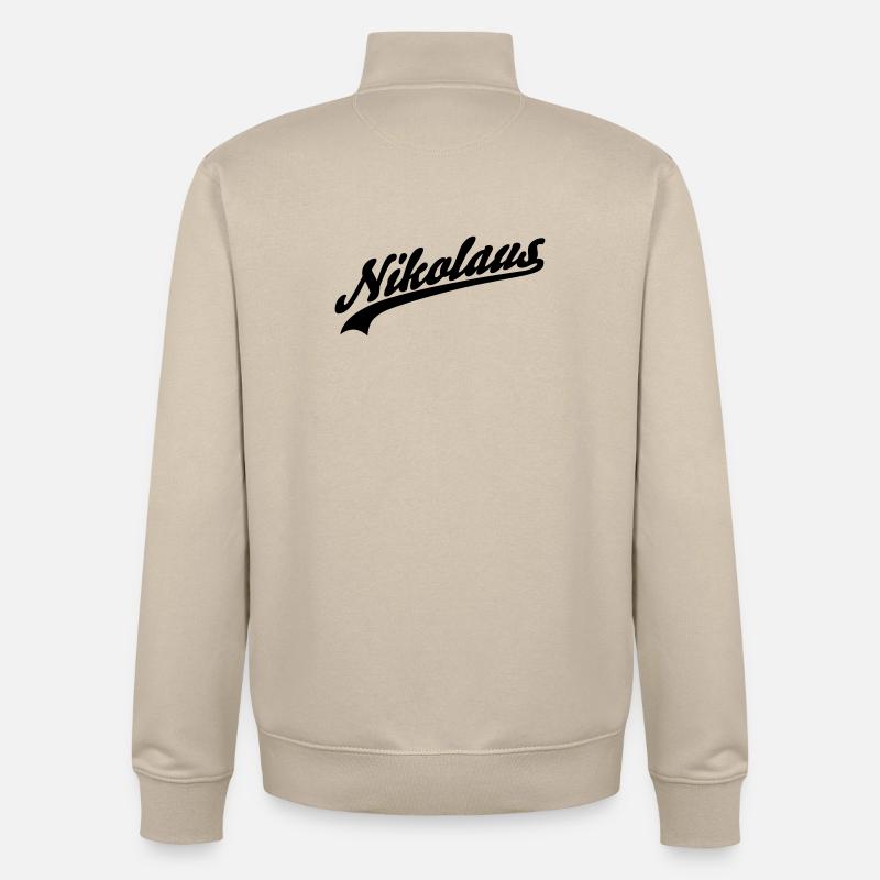 Nikolaus - Sweat zippé unisexe en coton bio Stanley/Stella - beige crème