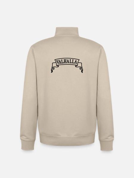 Valhalla in the banner - Unisex Organic Zip Sweatshirt by Stanley/Stella - desert dust