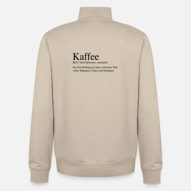 Kaffee - Ein Pott Hoffnung ... - Unisex Organic Zip Sweatshirt von Stanley/Stella - Cremebeige