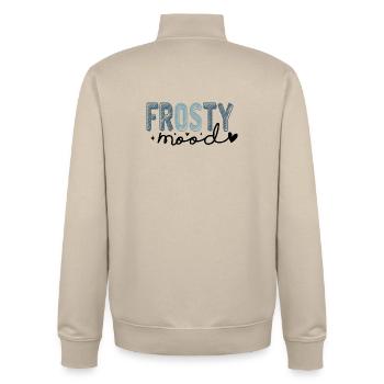 Frostiger Text im eisigen Stil - Unisex Organic Zip Sweatshirt von Stanley/Stella - Cremebeige - Hinten - AI Model Male 185 dark (185cm)