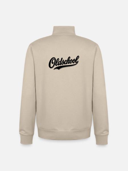 Oldschool Retro Logo T-Shirt - Unisex Organic Zip Sweatshirt by Stanley/Stella - desert dust