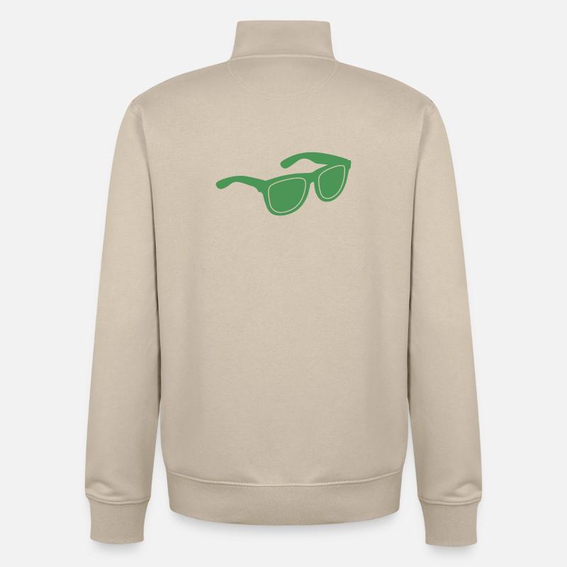 Lunettes de soleil vertes Graphique - Sweat zippé unisexe en coton bio Stanley/Stella - beige crème
