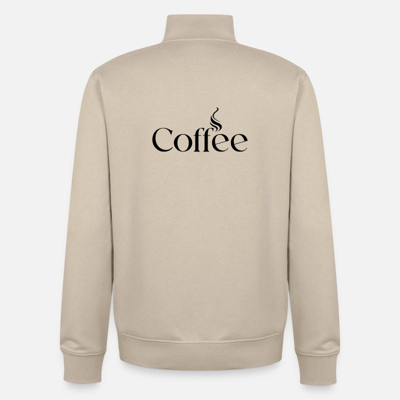 Café - Sweat zippé unisexe en coton bio Stanley/Stella - beige crème