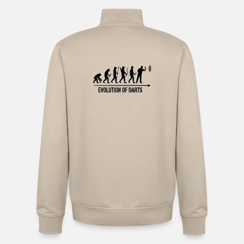Darts Evolution Hoodie, Socken, Tasse, Top - Unisex Organic Zip Sweatshirt von Stanley/Stella - Cremebeige