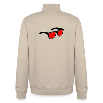 Sunglasses - Unisex Organic Zip Sweatshirt by Stanley/Stella - desert dust - Back - AI Model Male 185 dark (185cm)