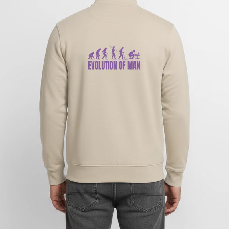 Programmer Computer Freak Evolution Retro Unisex Organic Zip Sweatshirt by Stanley/Stella