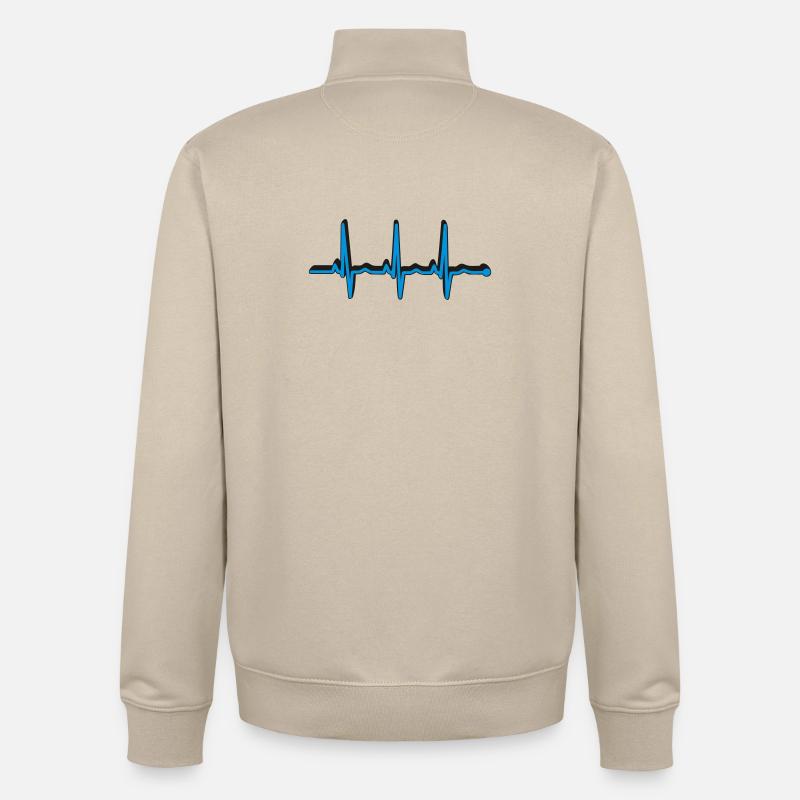 frequenz herzschlag - Unisex Organic Zip Sweatshirt by Stanley/Stella - desert dust