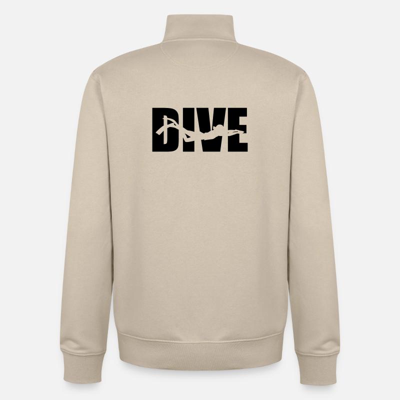 Dive - Sweat zippé unisexe en coton bio Stanley/Stella - beige crème