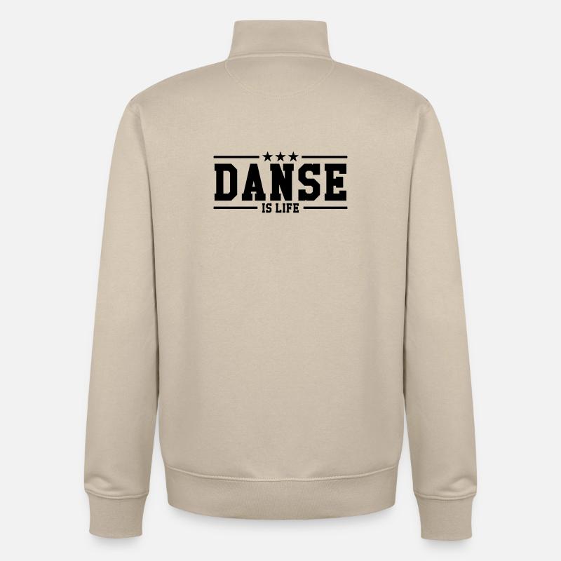Danse is life ! - Sweat zippé unisexe en coton bio Stanley/Stella - beige crème