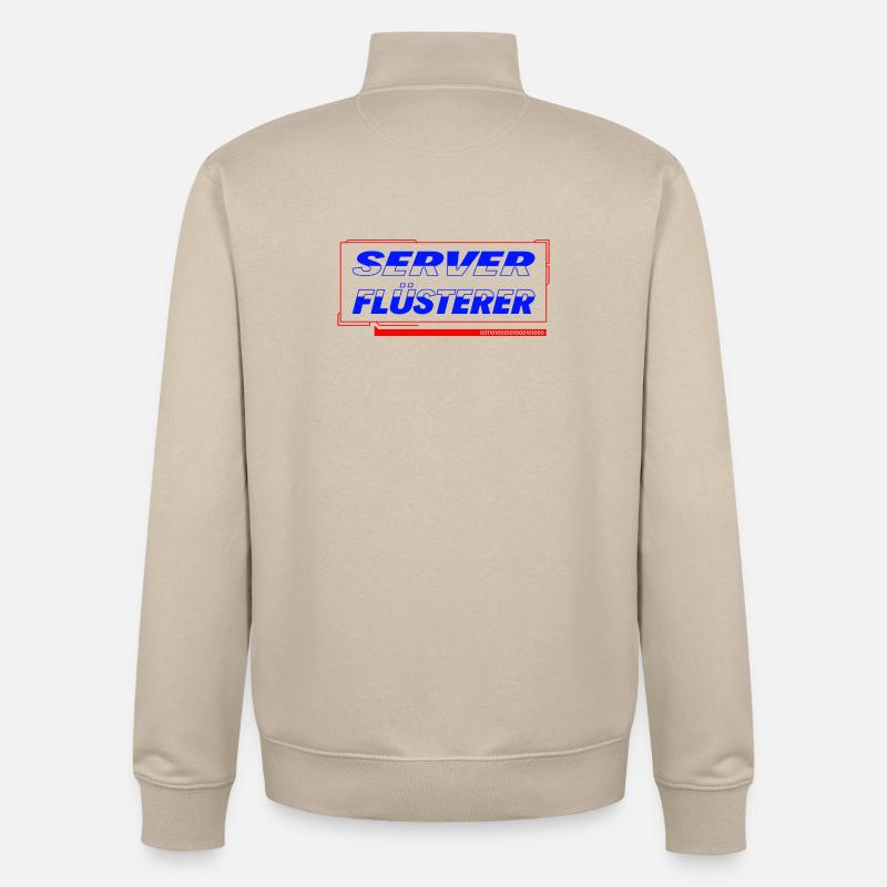 Server Flüsterer - Unisex Organic Zip Sweatshirt von Stanley/Stella - Cremebeige