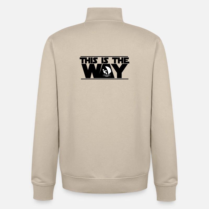 Das ist der Weg, Windsurfen! - Unisex Organic Zip Sweatshirt von Stanley/Stella - Cremebeige