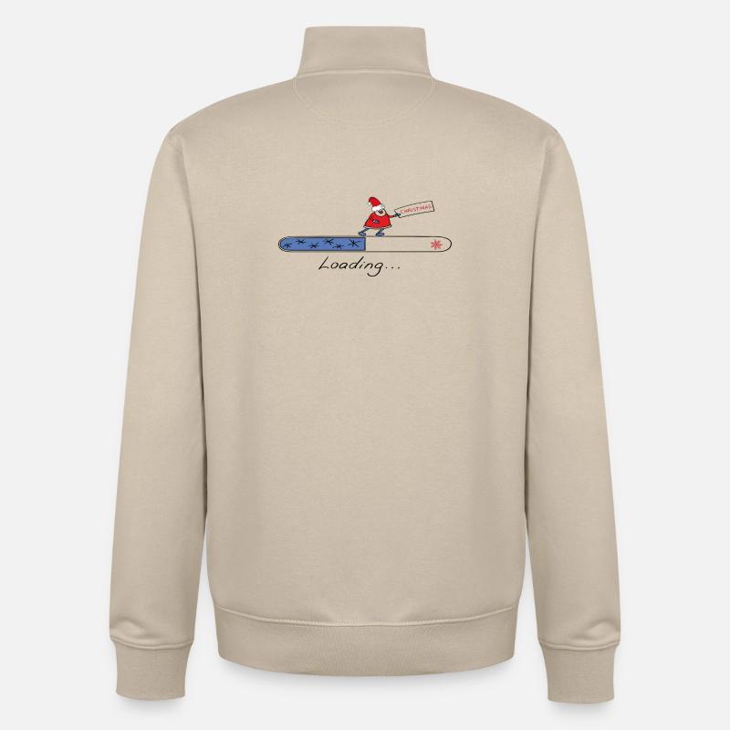 Christmas Loading - Unisex Organic Zip Sweatshirt von Stanley/Stella - Cremebeige