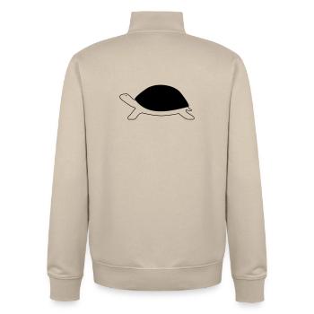 Schildkröte - Unisex Organic Zip Sweatshirt von Stanley/Stella - Cremebeige - Hinten - AI Model Male 185 dark (185cm)