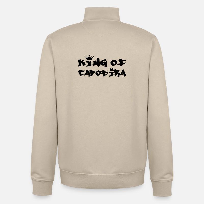 Le Roi de la Capoeira - Sweat zippé unisexe en coton bio Stanley/Stella - beige crème
