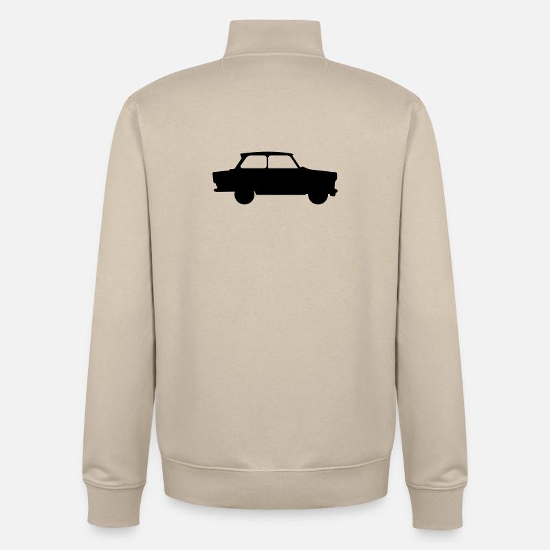 trabbi trabi pappe - Unisex Organic Zip Sweatshirt von Stanley/Stella - Cremebeige