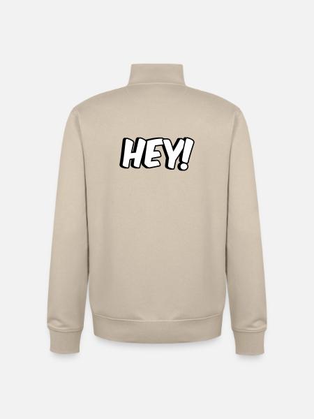 Hey Comic design - Unisex Organic Zip Sweatshirt by Stanley/Stella - desert dust