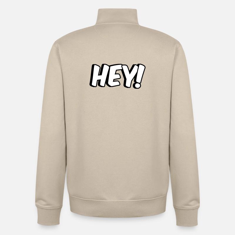 Hey Comic design - Unisex Organic Zip Sweatshirt by Stanley/Stella - desert dust