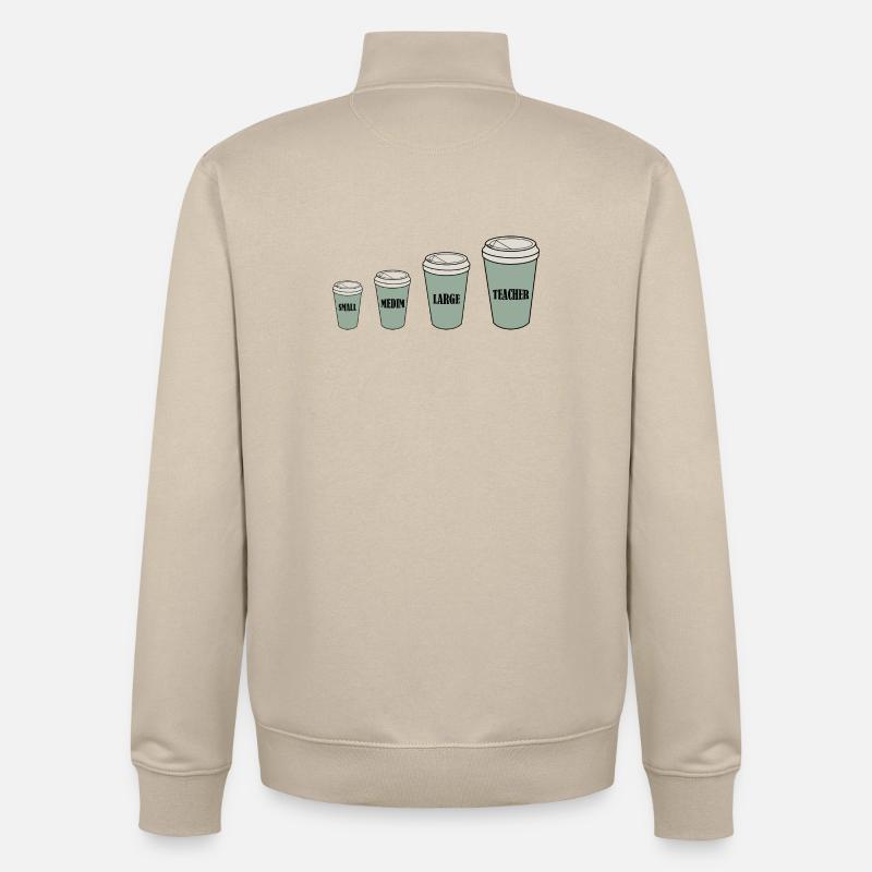Teacher's Coffee - Unisex Organic Zip Sweatshirt by Stanley/Stella - desert dust