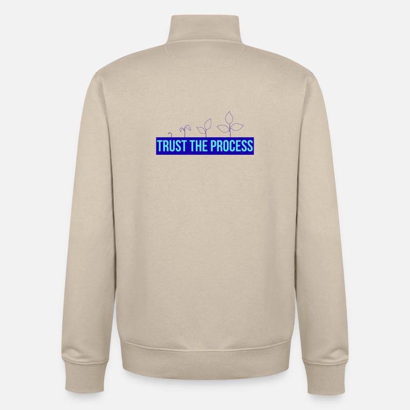 Faites confiance aux plantules de processus - Sweat zippé unisexe en coton bio Stanley/Stella - beige crème