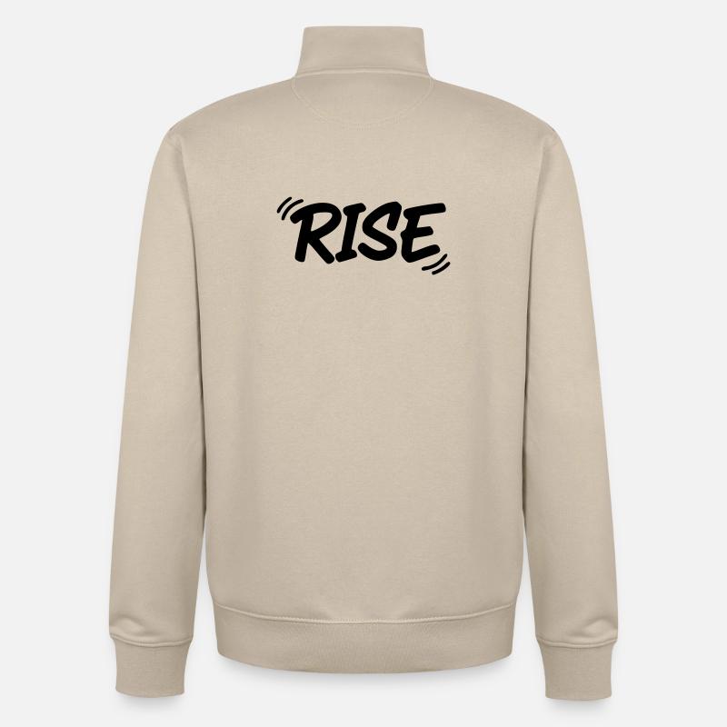 MONTÉE | Lettrage graffiti de motivation - Sweat zippé unisexe en coton bio Stanley/Stella - beige crème