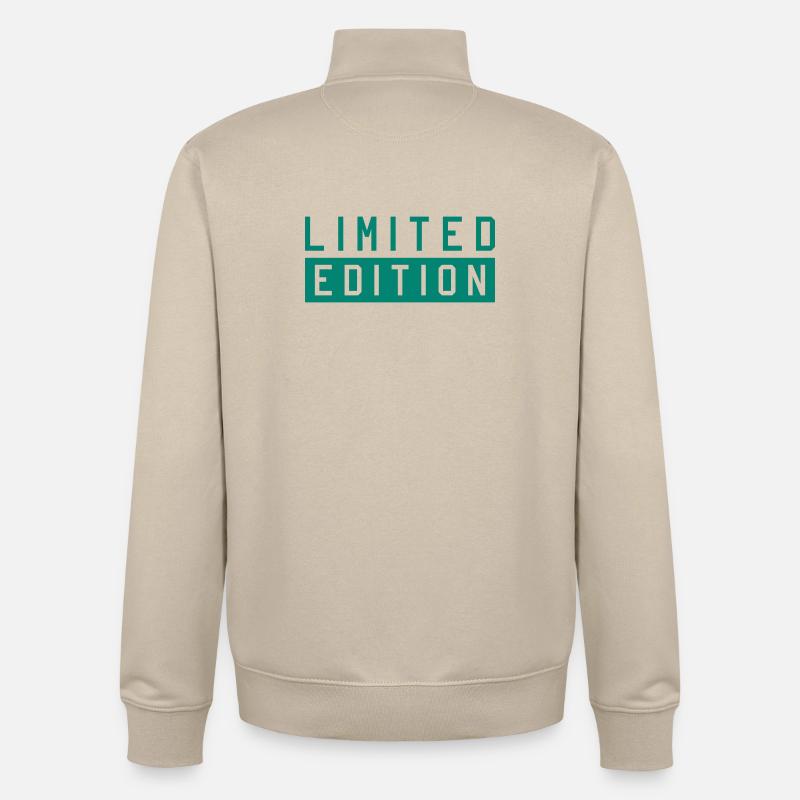 Typographie en édition limitée - Sweat zippé unisexe en coton bio Stanley/Stella - beige crème